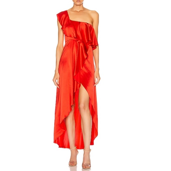 Alexis Austyn One-Shoulder Silk Dress
